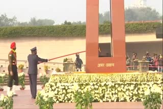 Amar Jawan Jyoti merged with flame at National War Memorial