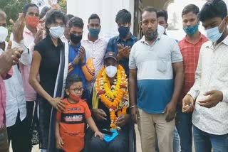 Guinness world record holder para-athlete kamala kanta nayak returns home, gets huge welcome