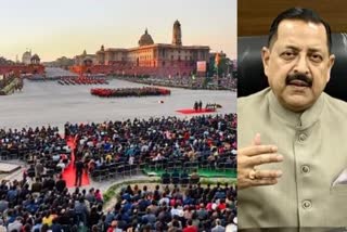 Drones Light Show in  Beating The Retreat ceremony