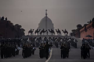 Rehearsals of beating retreat ahead of Republic Day in India, beating retreat 2022 pictures, Republic Day 2022 India