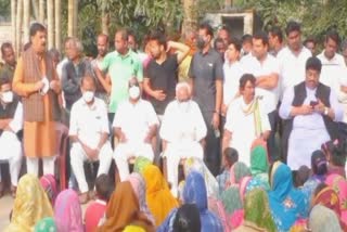 Odisha Congress in-charge A chella kumar visits jsw project area dhinkia