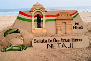 Netaji Jayanti: ବାଲୁକା କଳାରେ ନେତାଜୀ ସୁଭାଷ ଚନ୍ଦ୍ର ବୋଷଙ୍କୁ ସାଲ୍ୟୁଟ