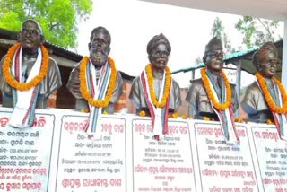 five freedom fighter statues installed in nayagarh on the eve of netaji jayanti
