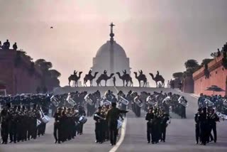 Rehearsals of beating retreat ahead of Republic Day in India