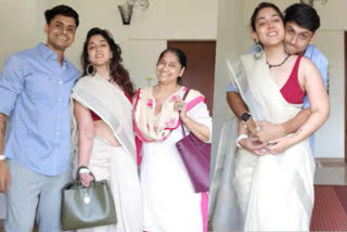 ira khan in white saree