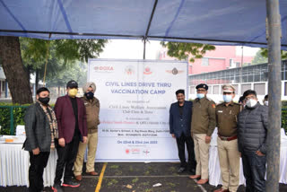 Driver thru vaccination camp in delhi
