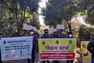 Corona Virus Awareness Rally In Jaipur