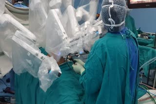 large intestine operation by robotic method in Jodhpur AIIMS