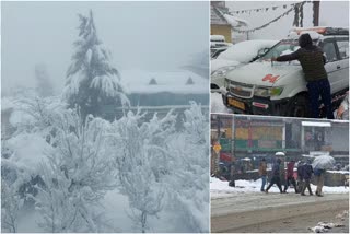 Heavy snowfall in Himachal causing difficulties for the locals  snowfall videos India  India weather change  Himachal Pradesh Shimla snowfall  ഹിമാചലില്‍ ദുരിതം വിതച്ച് കനത്ത മഞ്ഞുവീഴ്‌ച  ഹിമാചല്‍ പ്രദേശ് മഞ്ഞ് വീഴ്‌ച  ഹിമാചല്‍ പ്രദേശ് ഇന്നത്തെ വാര്‍ത്ത