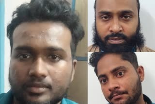 Three arrested for robbing Nedumangad jewellery shop  നെടുമങ്ങാട് ജ്വല്ലറി മോഷണം  തിരുവനന്തപുരം സ്വർണക്കടയിൽ മോഷണം  നെടുമങ്ങാട് മോഷണം മുസ്ലിയാർ ഉൾപ്പെടെ മൂന്നംഗ സംഘം പിടിയിൽ