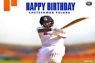Cheteshwar Pujara Birthday  Team india  On This Day  Cricket news  Cheteshwar Pujara  टीम इंडिया की दीवार  भारतीय क्रिकेटर चेतेश्वर पुजारा  चेतेश्वर पुजारा का जन्मदिन  चेतेश्वर पुजारा का करियर  क्रिकेट न्यूज  Who is Cheteshwar Pujara