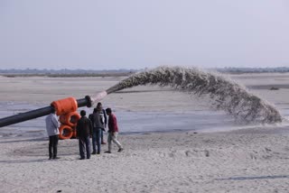 River bed dredging in Jiya Bharali