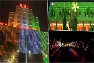 Various government buildings illuminated ahead of the Republic Day