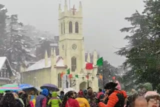 Shimla turns dreamy after fresh snowfall