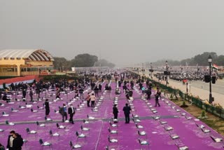 Only 5,000 people attended the Republic Day parade, special attention was paid to masks and social distance