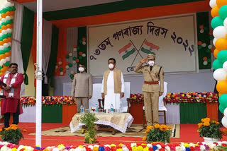 Ranoj Pegu hoists Republic Day flag in Tezpur