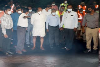 minister e v velu unexpected inspection at chennai