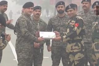 73rd Republic Day: BSF, Pakistan Army exchange sweets, greetings at Attari-Wagah border