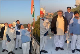 RSS Flag Hoisting at Bharti Bhawan Jaipur