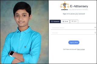 A 10-year-old boy who developed e-attorney app