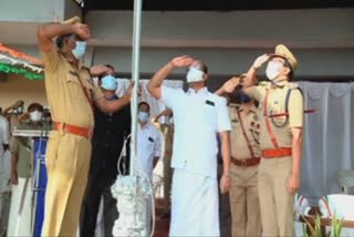 national flag was hoisted upside down in kasargod municipal stadium