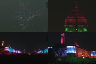 रंग-बिरंगी लाइटिंग से सजा दिल्ली का विजय चौक
