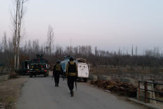 Caso in Gudder area of kulgam,security forces on a job