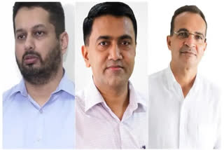 Utpal Parrikar, Chief Minister Pramod Sawant, Babush Monserrat files nomination