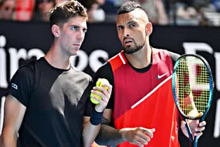 Australian Open  Nick Kyrgios  Thanasi Kokinakis  ऑस्ट्रेलियन ओपन  निक किर्गियोस  थानासी कोकिनाकिस  Tennis  टेनिस  खेल समाचार  Sports News