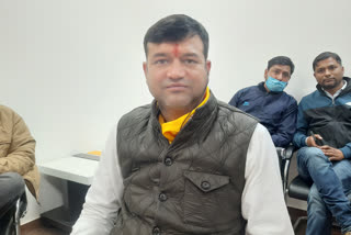 Saurabh Thapliyal protest at BJP office