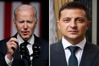 US President Joe Biden Talks Ukrainian president