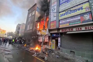fire in shop in sonipat