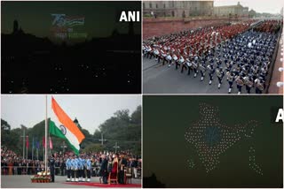 Beating Retreat ceremony: କୌଶଳ ଦେଖାଇଲା ଡ୍ରୋନ ଫର୍ମେସନ