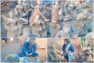 Balrampur sculptor facing Corona