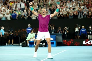 Australian Open 2022  Australian Open  Daniil Medvedev  Rafael Nadal  ഓസ്ട്രേലിയൻ ഓപ്പണ്‍  റാഫേൽ നദാൽ  റാഫേൽ നദാലിന് ഓസ്ട്രേലിയൻ ഓപ്പണ്‍  Rafael Nadal wins record 21st Grand Slam title with Australian Open  Rafael Nadal wins record 21st Grand Slam title  Rafael Nadal with Australian Open  Rafael Nadal beat Daniil Medvedev  21-ാം ഗ്രാന്‍റ് സ്ലാം കിരീടം സ്വന്തമാക്കി റാഫേൽ നദാൽ  ഡാനിൽ മെദ്‌വദേവിനെ തകർത്ത് റാഫേൽ നദാൽ