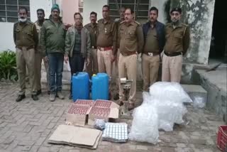 Raid on Illegal liquor factory raided in Bharatpur