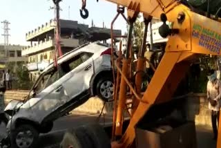 Minor Runs Car Over Worker