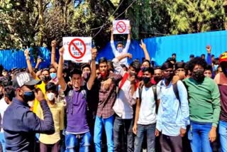 Students protested