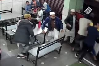 cctv video of fighting at dhaba