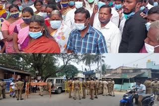 இலங்கை தமிழர்களுக்கு வேறு இடம் கொடுங்கள்- கிராம மக்கள் மறியல் போராட்டம்