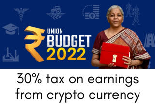 Digital rupee to be introduced by RBI In 2022-23: Finance Minister  crypto currency  Finance Minister  Union Finance Minister  tax on earnings from crypto currency  union budget 2022  modi government budget 2022  കേന്ദ്രസര്‍ക്കാര്‍ ബജറ്റ് 2022  നിര്‍മാല സീതാരമന്‍റെ 2022ലെ ബജറ്റിലെ ഡിജിറ്റല്‍ അസറ്റിന് നികുതി ചുമത്തിയത്  ആര്‍ബിഐ ഡിജിറ്റല്‍ കറന്‍സി പുറത്തിറക്കും