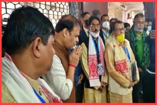 Himanta Biswa Sarma visits Doul Govinda Temple