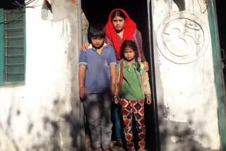 Poonam of Kamasal village, forced to wander from door to door for house