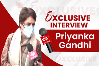 Priyanka Gandhi with Etv Bharat