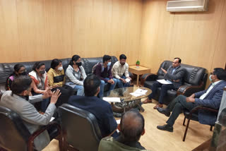 Upen Yadav met energy department officials