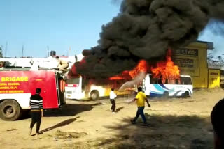 Burning Bus in Shahdo