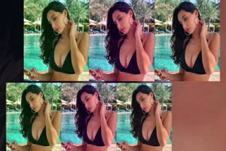Nora Fatehi flaunts her sexy curves in black bikini