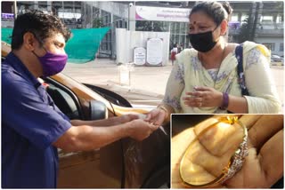 Dimond bangle reached to owner which found in Mangalore airport