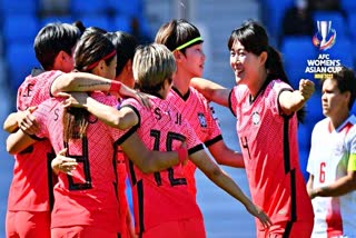 Korea beat Philippines  एएफसी महिला एशियाई कप  शिव छत्रपति स्पोर्ट्स कॉम्प्लेक्स  एशियाई कप 2022  फिलीपींस  Philippines  Sports News  खेल समाचार
