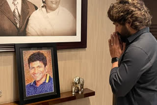 Allu Arjun Tweet About Puneeth Rajkumar,Allu Arjun Visits Puneeth Rajkumar Family,Stylish Star Allu Arjun Flew To Bengaluru,ಪುನೀತ್​ ರಾಜ್​ಕುಮಾರ್​ ಅವರ ಮನೆಗೆ ಭೇಟಿ ನೀಡಿದ ಟಾಲಿವುಡ್​ ನಟರು,ಅಪ್ಪು ಮನೆಗೆ ಭೇಟಿ ನೀಡಿದ ಟಾಲಿವುಡ್​ ಸ್ಟೈಲಿಶ್​ ಸ್ಟಾರ್​ ಅಲ್ಲು ಅರ್ಜುನ್